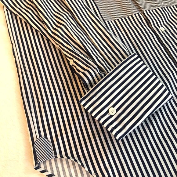 Men’s Extra Long Striped Button-Down Shirt | Size M | Zara Man - Picture 2 of 3